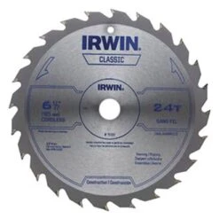 IRWIN® 15120 - 6-1/2" 24T Carbide ATB Circular Saw Blade