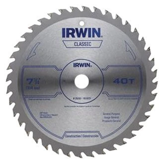 IRWIN® 15230ZR - 7-1/4" 40T Carbide ATB Circular Saw Blade 3 IRWIN® 15230ZR - 7-1/4" 40T Carbide ATB Circular Saw Blade
