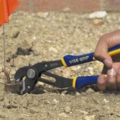 IRWIN® - Vise-Grip™ GrooveLock™ 2-piece 8" To 10" V-Jaws Multi-Material Handle Push Button Ratcheting Tongue & Groove Pliers Set -Irwin 2078709 3