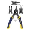 IRWIN® - Vise-Grip™ 5-piece 45°/90° Straight & Bent 0.070" Replaceable Tips Internal/External Spring Loaded Snap Ring Pliers Kit -Irwin 2078900